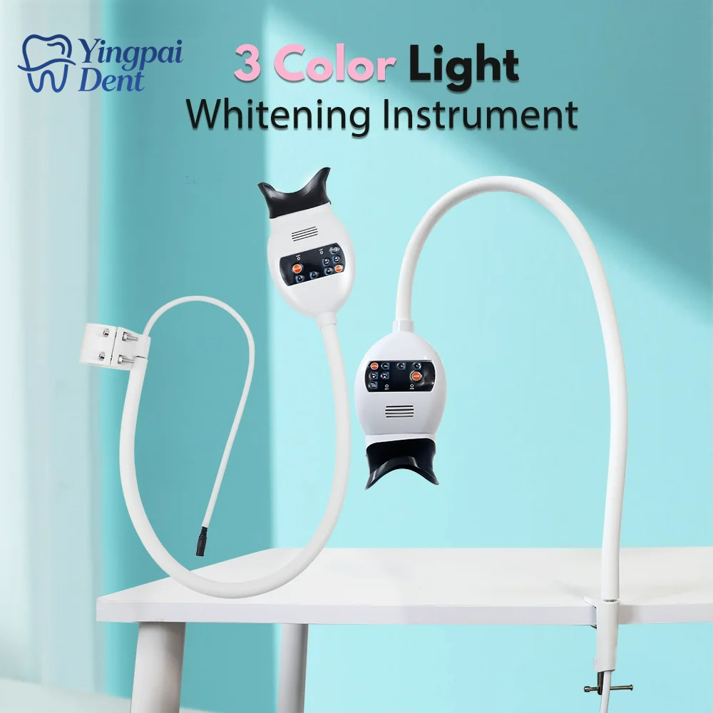 Teeth Whitening With Light - Регулируемая 3-цветная LED-лампа для отбеливания зубов,
