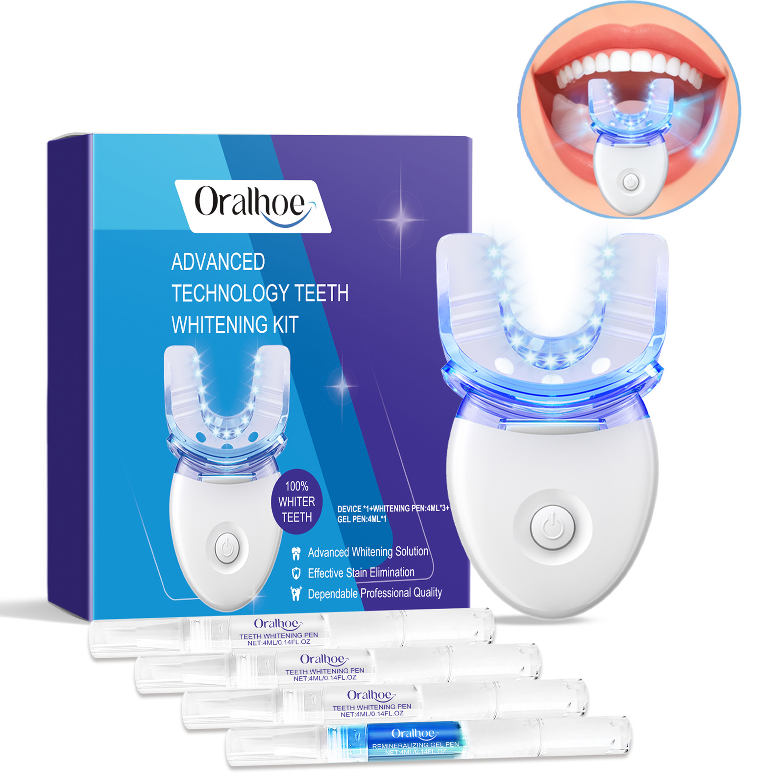 Whitening Mouthwash - Профессиональный комплект светодиодных ламп для отбеливания
