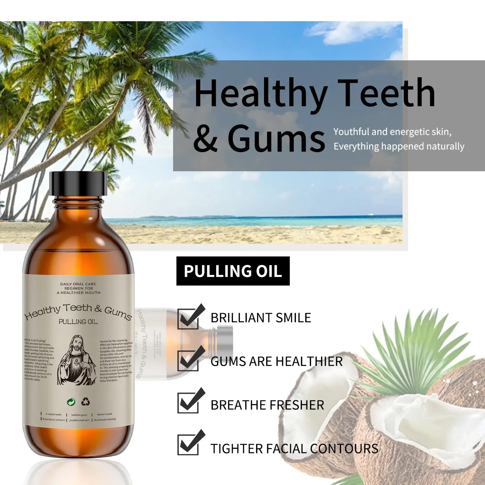 Ополаскиватель для рта с кокос – обзор и цена Whitening Mouthwash