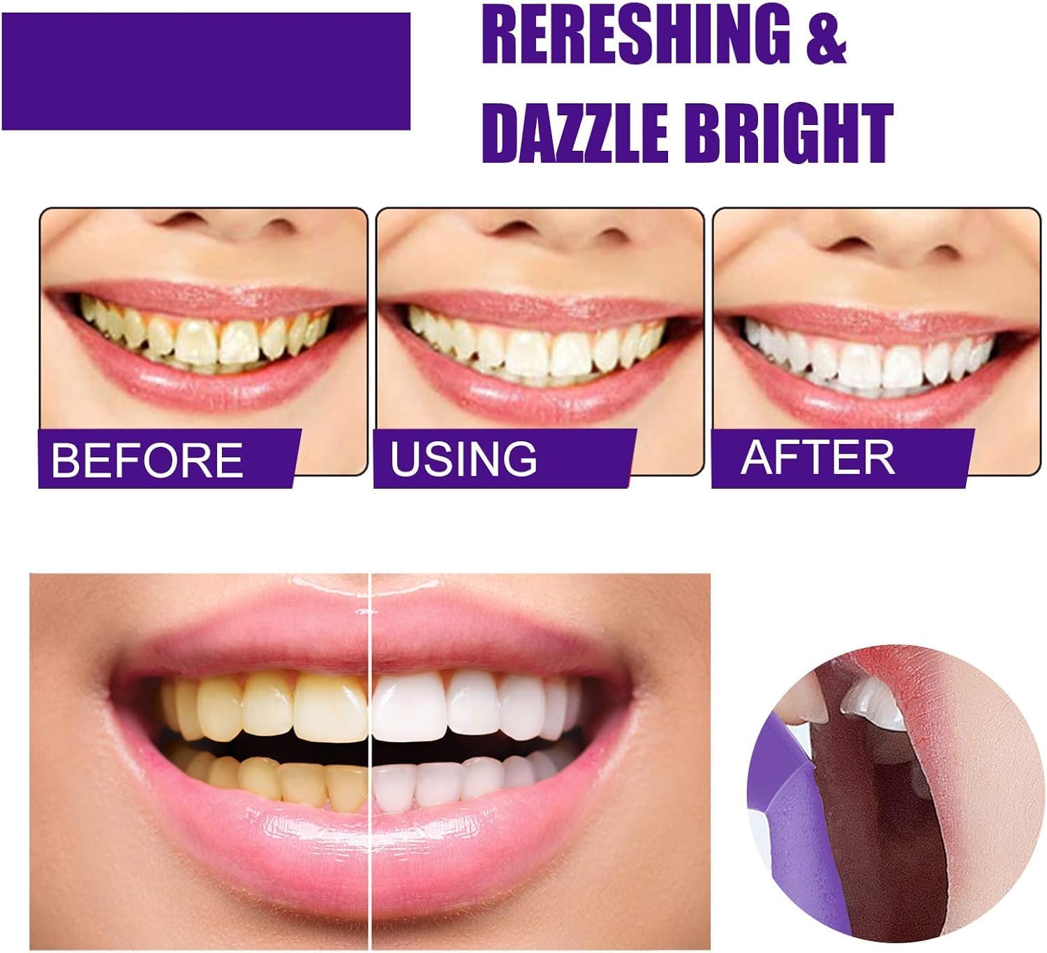 Фиолетовая пенящаяся зубная па – обзор и цена Teeth Whitening Routine