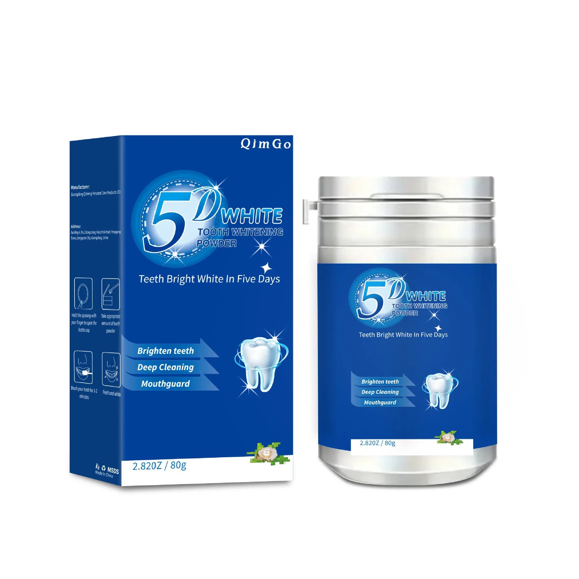 5D 80г Синий ферментный порошо – обзор и цена Teeth Whitening Enzymes