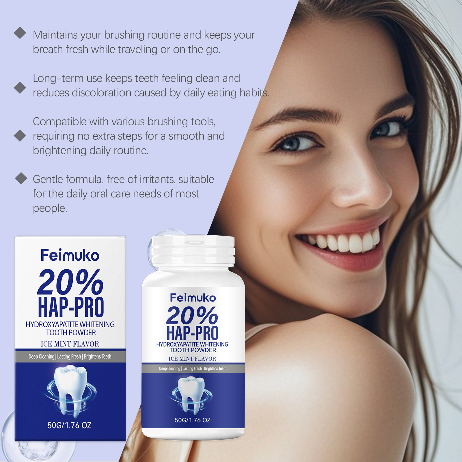 Зубной порошок Hap-Pro с 20% г – обзор и цена Teeth Whitening/Bleaching